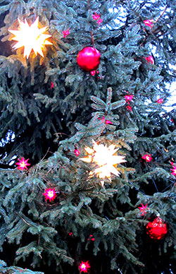 © S. Mayer; Ein festlich geschmückter Weihnachtsbaum ist oft symbolischer Familien-Mittelpunkt während des Festes.